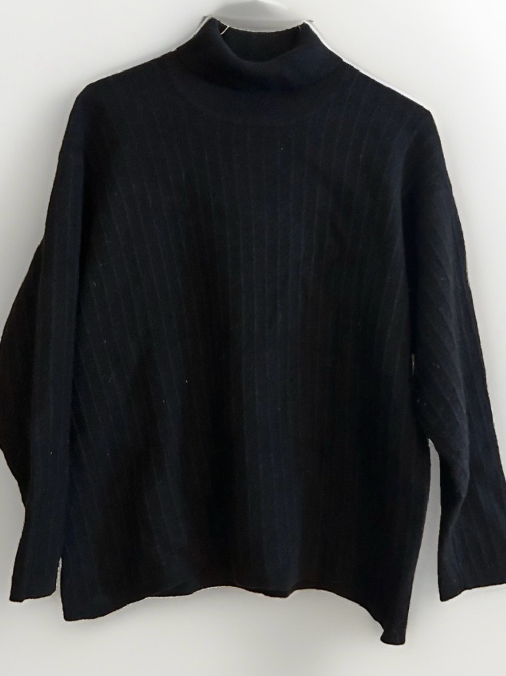 Mendocino Black Ribbed Turtleneck Sweater XXL